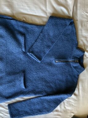 Cable & Gauge Men's Navy Blue Half-Zip Sweater